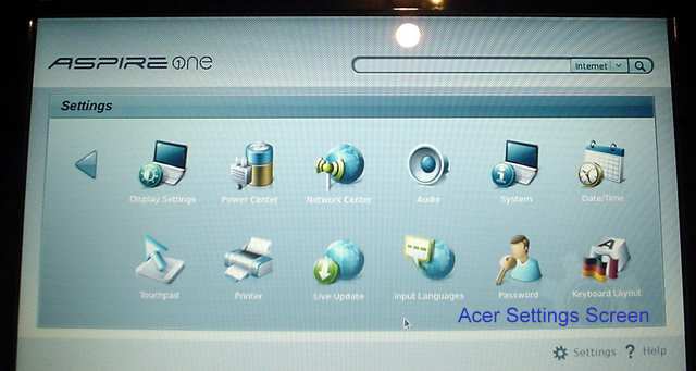 Acer Settings