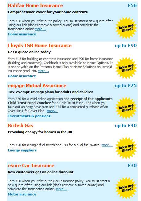 Cashback Kings example