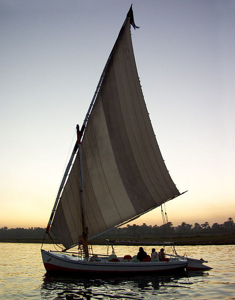 Traditional felucca sailing boat