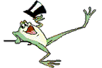 Animated Dancing frog with top hat