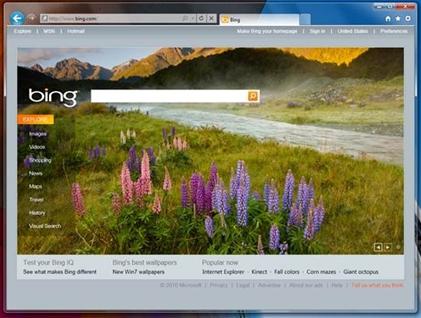 Internet Explorer 9 interface