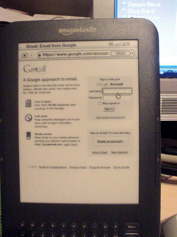 Email on a Kindle