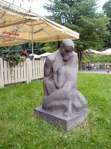 Latvia park statue