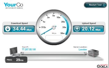 Broadband speed in Paris