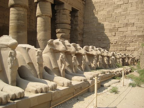 Carvings of rams