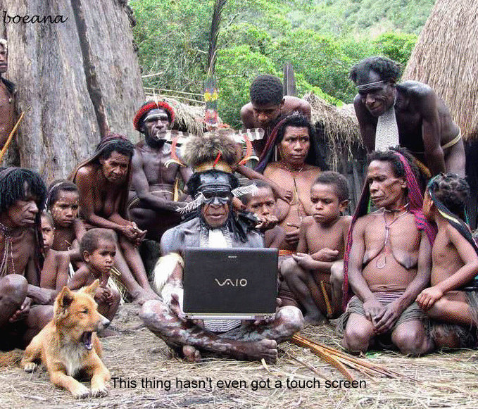 Natives using a Sony